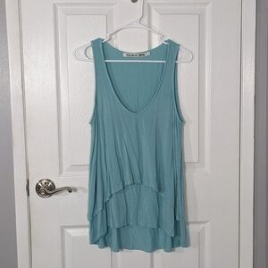 Michael Stars Light Blue Layered Tank Top
